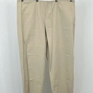 EILEEN FISHER WOMEN SIZE XL BEIGE ANKLE PANTS NWT